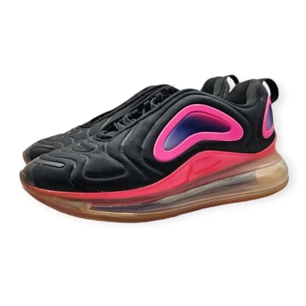 Nike Air‎ Max 720 GS Black Laser Fuchsia Pink Size 6.5Y / Womens 8 AQ3196-007